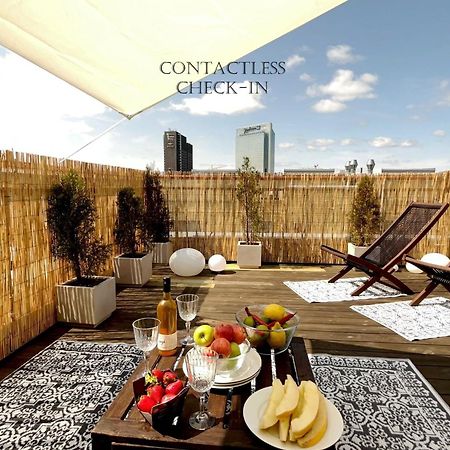 City Center Flat W Roof Top Terrace & Free Parking أوسلو المظهر الخارجي الصورة